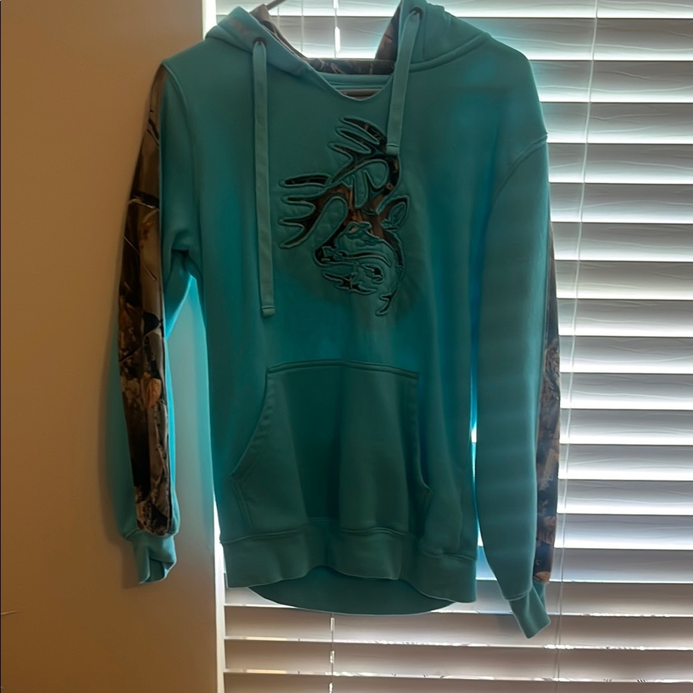 Women's Blue Graphic Hoodie
